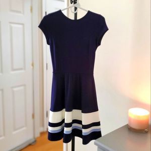 Design Lab Navy Flare Dress